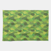 Joyful Lush Leaves - naadloos oppervlaktepatroon. Theedoek (Horizontaal)