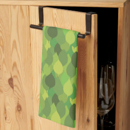 Joyful Lush Leaves - naadloos oppervlaktepatroon. Theedoek