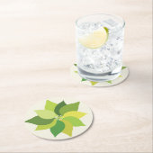 Joyful Lush Leaves. Ronde Kartonnen Onderzetter (Insitu)