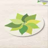 Joyful Lush Leaves. Ronde Kartonnen Onderzetter (Gebogen)