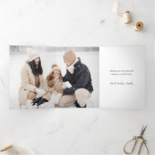 Joyful Manuscript met Sneeuwborstel 2 Foto Drieluik Kaart (Binnen)