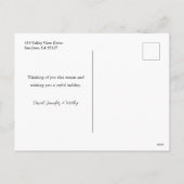 Joyful Manuscript met Sneeuwborstel 2 Foto Feestdagenkaart (Achterkant)