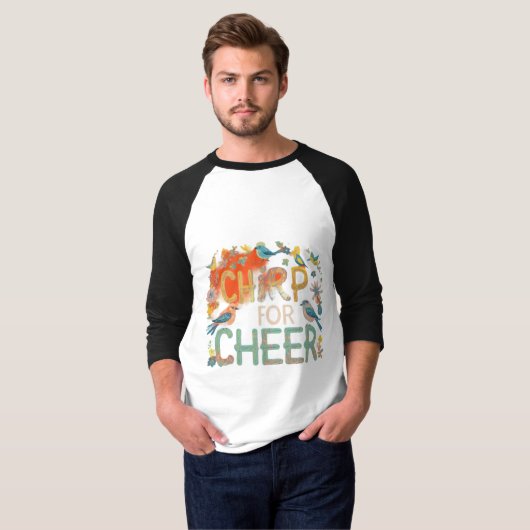 Joyful Melody beroemd gemaakt door Chirp for Cheer T-shirt (Voorkant volledig)