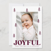 Joyful Merlot Trees 2 Foto Feestdagenkaart (Voorkant)