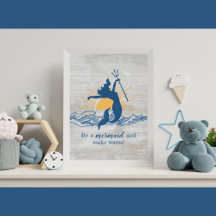 Joyful Mermaid Inspirerend Poster