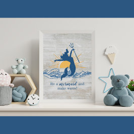Joyful Mermaid Inspirerend Poster
