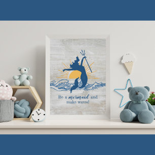 Joyful Mermaid Inspirerend Poster