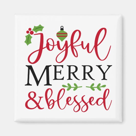 Joyful Merry & Blessed Magneet (Voorkant)