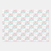 Joyful Merry Blessed Modern Trio Inpakpapier Vel (Voorkant 2)