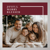 Joyful Merry Blessed Personalized Christmas Family Poster (Voorkant)