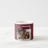 Joyful Merry Blessed Personalized Christmas Photo  Espresso Kop (Voorkant)