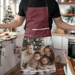 Joyful Merry Blessed Personalized Christmas Photo  Schort<br><div class="desc">Cook, bake, and celebrate the season in style with this Joyful Merry Blessed Personalized Christmas Photo Apron. Featuring a rich burgundy background, elegant modern typography, and a clean white photo frame, this apron beautifully showcases a favorite family photo while spreading warmth, joy, and gratitude throughout the holidays. Designed for comfort...</div>