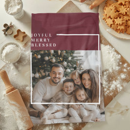 Joyful Merry Blessed Personalized Christmas Photo  Theedoek