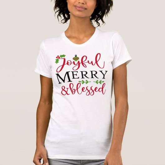 Joyful Merry & Blessed T-shirt (Voorkant)