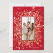Joyful Merry Christmas Foto aanpassen Feestdagenkaart (Voorkant)