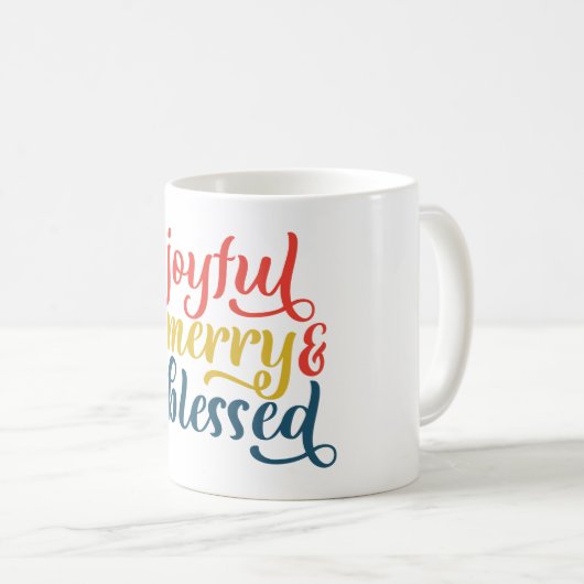 Joyful, Merry, en Blessed Koffiemok (Voorkant rechts)