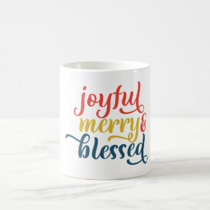 Joyful, Merry, en Blessed Koffiemok