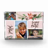 Joyful Merry en Bright Blush Floral Collage Fotoblokken (Voorkant)
