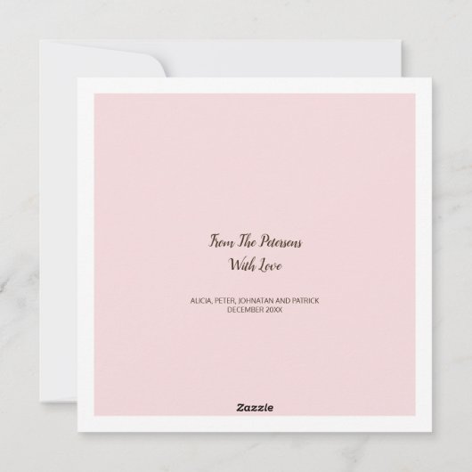 Joyful Merry en Bright Waterverf kerstfoto Feestdagenkaart (Achterkant)