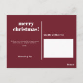 Joyful Merry kerstfoto Briefkaart (Achterkant)