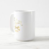 Joyful Minimalist Holiday Gold Text Mug Koffiemok (Voorkant links)