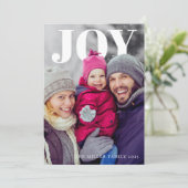 Joyful Minimalist Holiday Photo Feestdagenkaart (Staand voorkant)