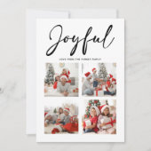 Joyful minimalist | Kerstfotocollage Vier Feestdagenkaart (Voorkant)