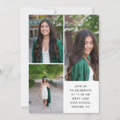 Joyful Modern 4 Photo Graduation Kaart (Achterkant)