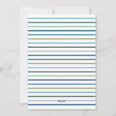 Joyful Modern Blue Green Lettering Foto Feestdagenkaart (Achterkant)