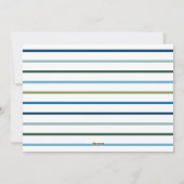 Joyful Modern Blue Green Lettering Foto Feestdagenkaart (Achterkant)