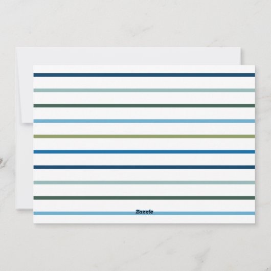 Joyful Modern Blue Green Lettering Foto Feestdagenkaart (Achterkant)