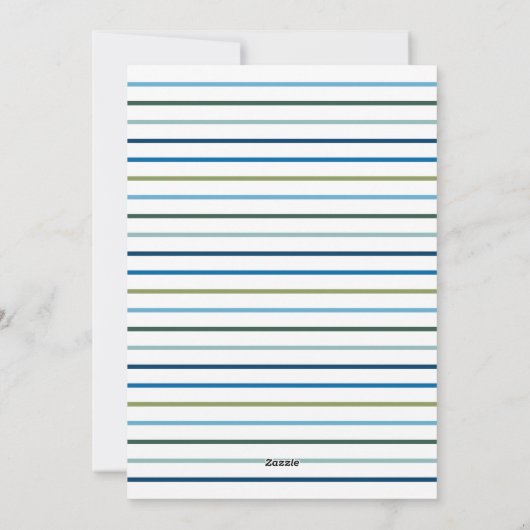 Joyful Modern Blue Lettering Photo Collage Feestdagenkaart (Achterkant)