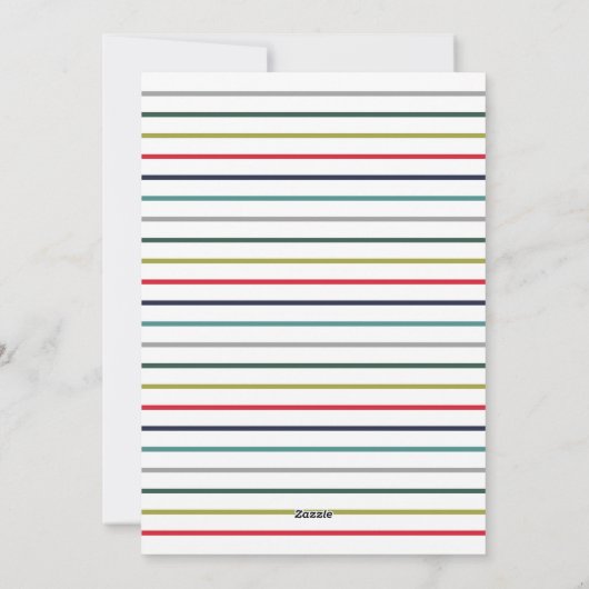 Joyful Modern Colorful Red Photo Collage Feestdagenkaart (Achterkant)