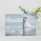 Joyful Modern Custom Photo Kerstmis Feestdagen Feestdagenkaart (Staand voorkant)