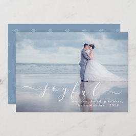 Joyful Modern Custom Photo Kerstmis Feestdagen Feestdagenkaart