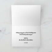 Joyful Modern Green Buffalo Pset Photo Collage Feestdagen Kaart (Binnen)