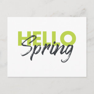 Joyful, modern, leuk, levendig design Hallo lente Briefkaart