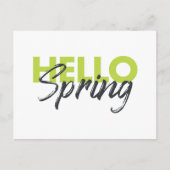 Joyful, modern, leuk, levendig design Hallo lente Briefkaart (Voorkant)
