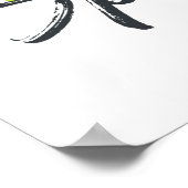 Joyful, modern, leuk, levendig design Hallo lente Poster (Hoek)