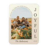 Joyful Modern Minimalist Boho Arch Photo Beige Magneet (Verticaal)