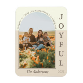 Joyful Modern Minimalist Boho Arch Photo Beige Magneet