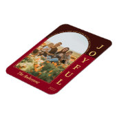 Joyful Modern Minimalist Elegant Arch Red Foto Magneet (Linkerzijde)