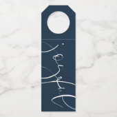 Joyful modern script kerstfeestdag flessenhanger (Voorkant)