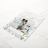 Joyful Modern Script Photo Folie Feestdagenkaart (Gedraaid)