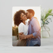 Joyful modern script roos gouden kerstfoto folie feestdagenkaart (Staand Voorkant)