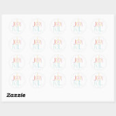 JOYFUL moderne elegante typografie helder kleurrij Ronde Sticker (Vel)