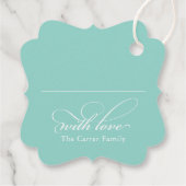 JOYFUL moderne minimale elegante fijne serif kleur Bedankjes Labels (Achterkant)