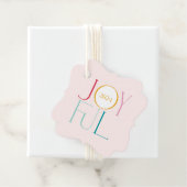 JOYFUL moderne minimale elegante fijne serif kleur Bedankjes Labels (In situ)