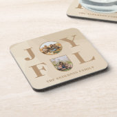 Joyful | Moderne, minimalistische beige Arch 2 fot Bier Onderzetter (Linkerzijde)