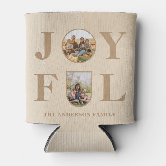 Joyful | Moderne, minimalistische beige Arch 2 fot Blikjeskoeler (Voorkant)